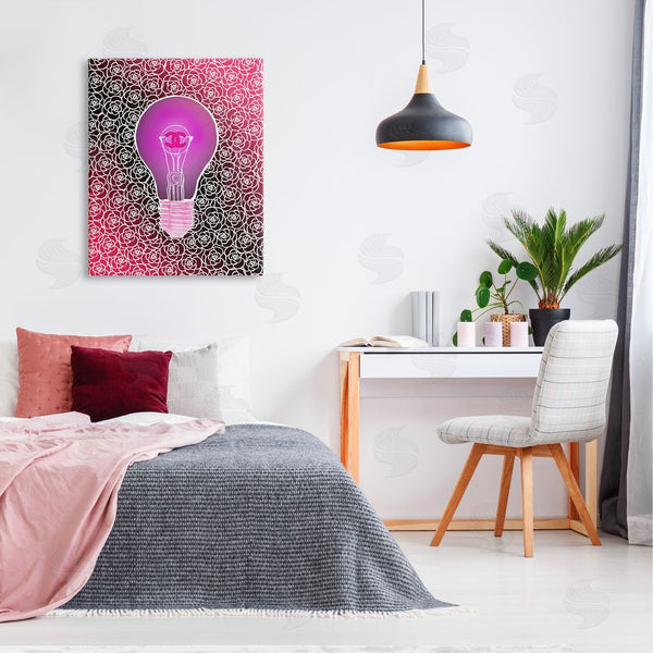 Stupell Industries Amelia Noyes | Glam Brand Lightbulb Pattern Wall Art