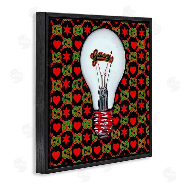 Stupell Industries Amelia Noyes | Glam Brand Lightbulb Pattern Wall Art