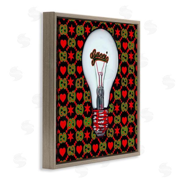 Stupell Industries Amelia Noyes | Glam Brand Lightbulb Pattern Wall Art
