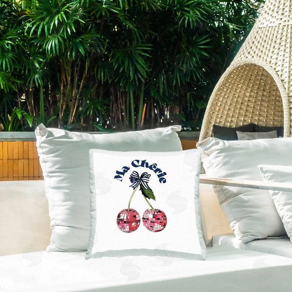 Stupell Industries Amelia Noyes | Glam Cherries On White Printed Throw Pillow