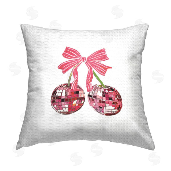 Stupell Industries Amelia Noyes | Glam Cherries With Bow Printed Throw Pillow