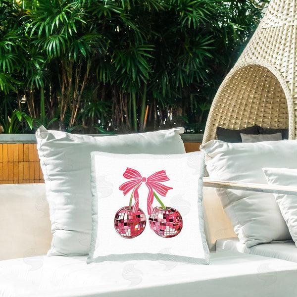 Stupell Industries Amelia Noyes | Glam Cherries With Bow Printed Throw Pillow