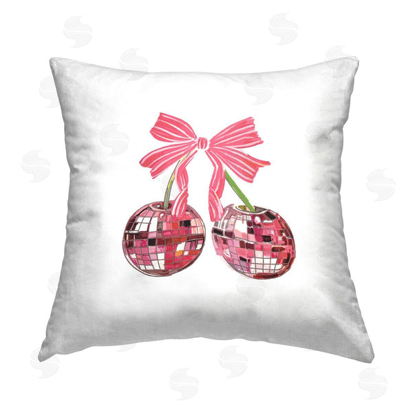 stupell industries Amelia Noyes | Glam Cherries with Bow Printed Throw Pillow