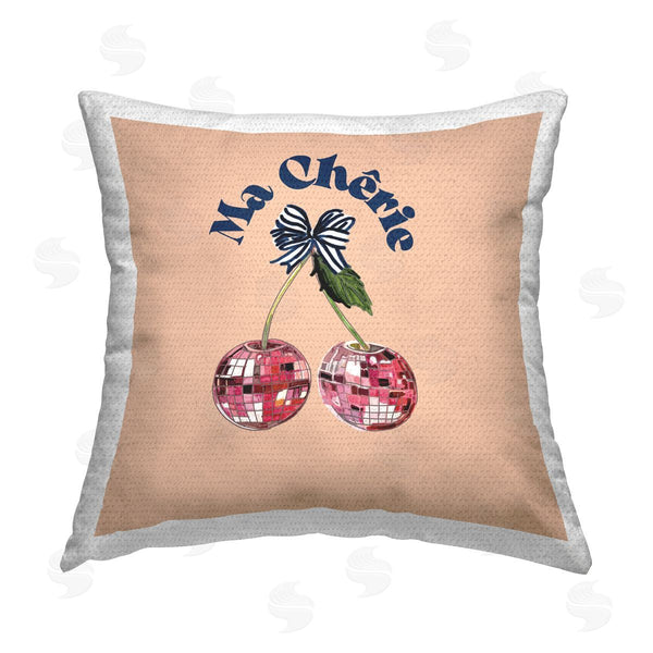 Stupell Industries Amelia Noyes | Glam Cherry Phrase Printed Throw Pillow