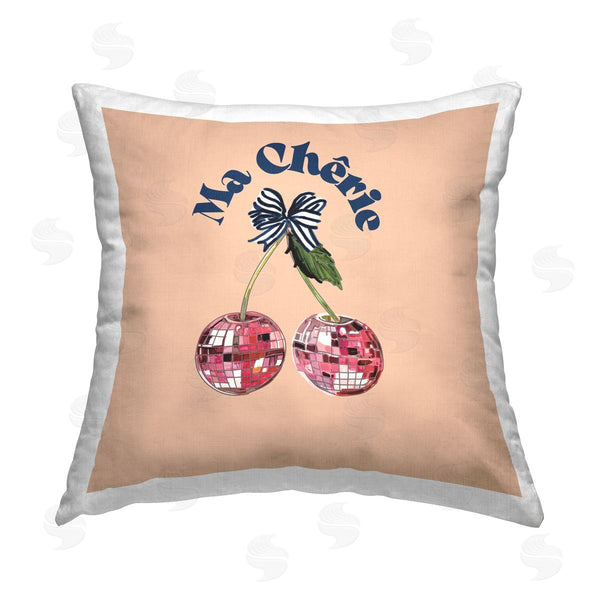 stupell industries Amelia Noyes | Glam Cherry Phrase Printed Throw Pillow