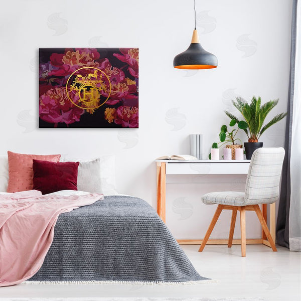 Stupell Industries Amelia Noyes | Glam Emblem Flower Pattern Wall Art