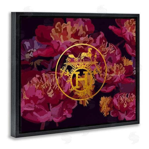 Stupell Industries Amelia Noyes | Glam Emblem Flower Pattern Wall Art