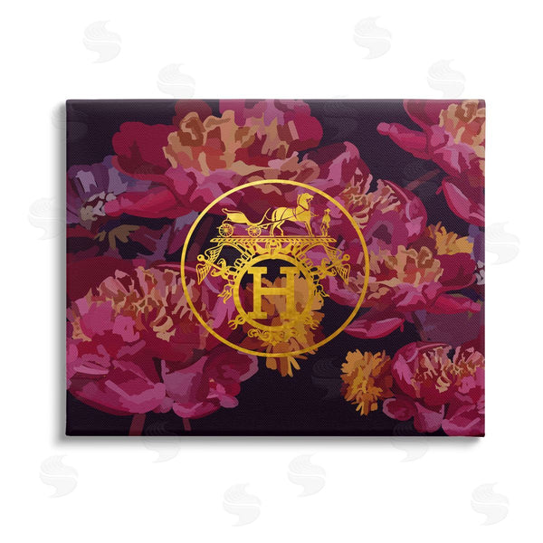 stupell industries Amelia Noyes | Glam Emblem Flower Pattern Wall Art