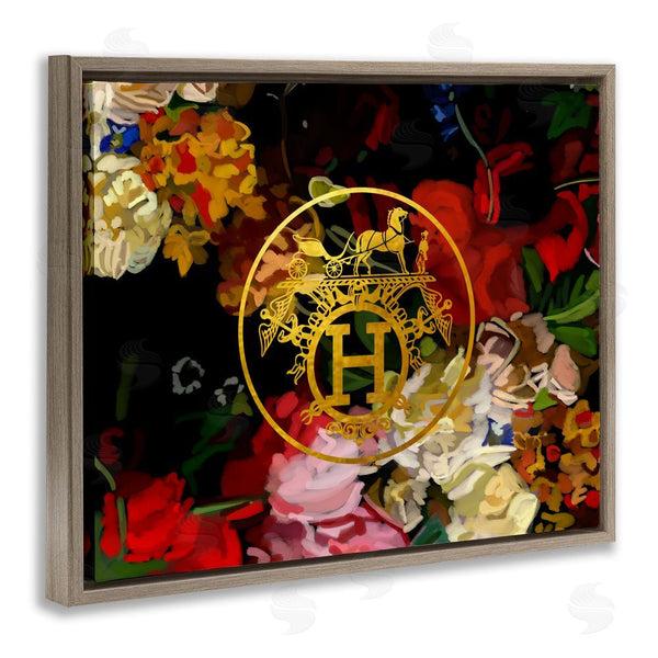 Stupell Industries Amelia Noyes | Glam Emblem Flowers Wall Art