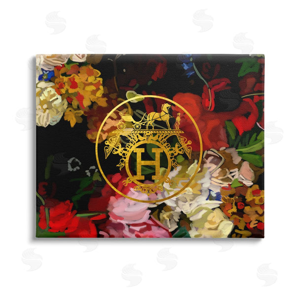 stupell industries Amelia Noyes | Glam Emblem Flowers Wall Art