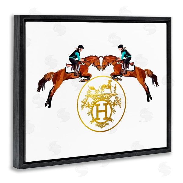 Stupell Industries Amelia Noyes | Glam Emblem Polo Jockeys Wall Art