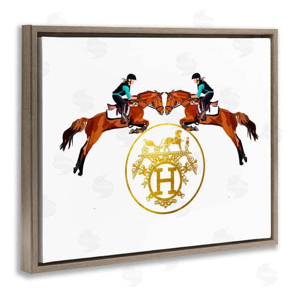 Stupell Industries Amelia Noyes | Glam Emblem Polo Jockeys Wall Art