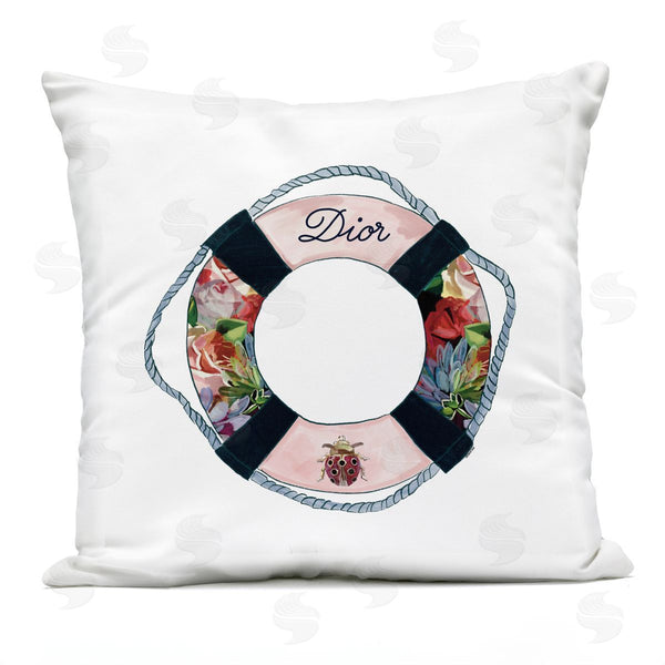 Stupell Industries Amelia Noyes | Glam Fashion Brand Stylish Beach Life Ring Printed Throw Pillow