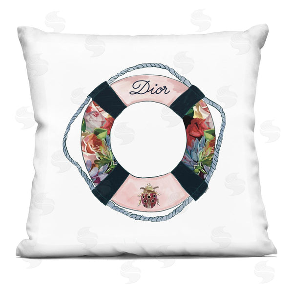 stupell industries Amelia Noyes | Glam Fashion Brand Stylish Beach Life Ring Printed Throw Pillow