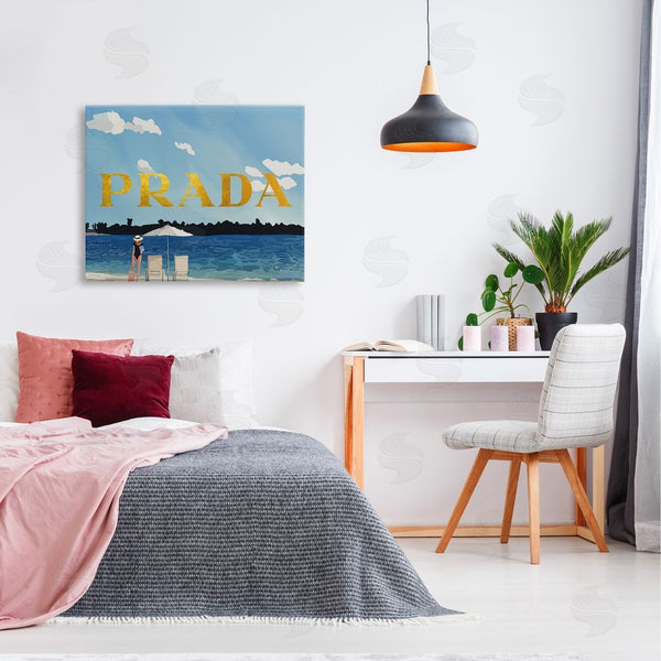 Stupell Industries Amelia Noyes | Glam Girl On Beach Wall Art