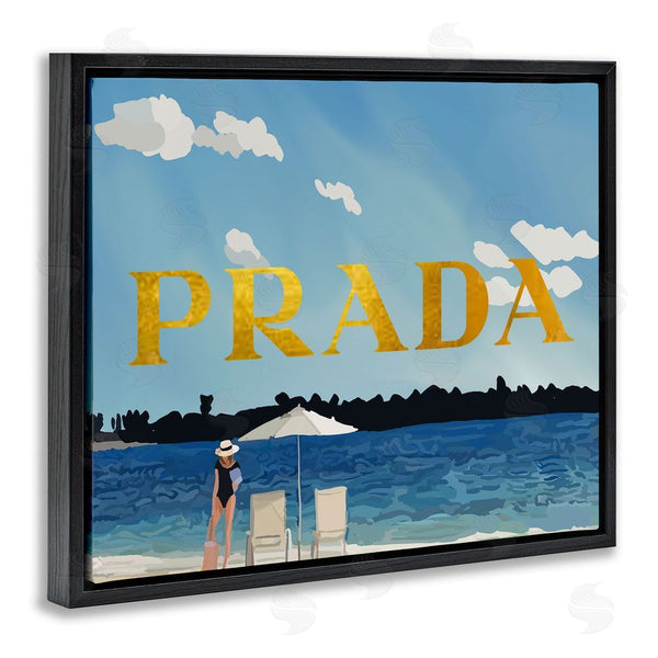 Stupell Industries Amelia Noyes | Glam Girl On Beach Wall Art