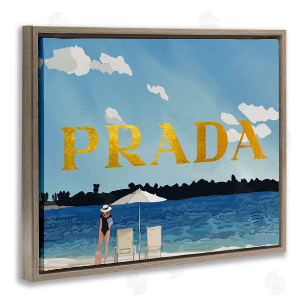 Stupell Industries Amelia Noyes | Glam Girl On Beach Wall Art