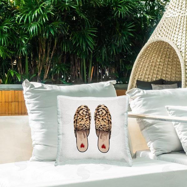 Stupell Industries Amelia Noyes | Glam Leopard Loafers Printed Throw Pillow