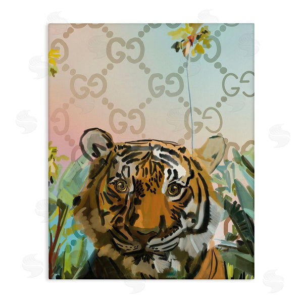 stupell industries Amelia Noyes | Glam Pattern Tiger Wall Art
