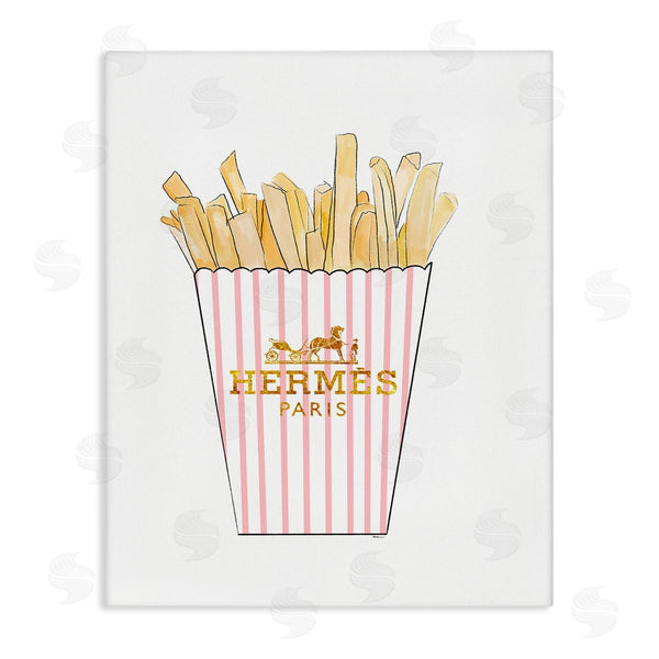 stupell industries Amelia Noyes | Glam Pink Fashion Fries Wall Art