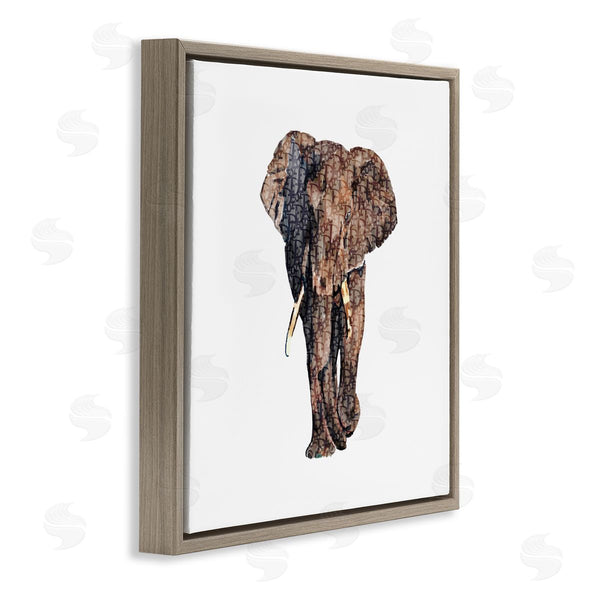 Stupell Industries Amelia Noyes | Glam Symbol Wildlife Elephant Wall Art