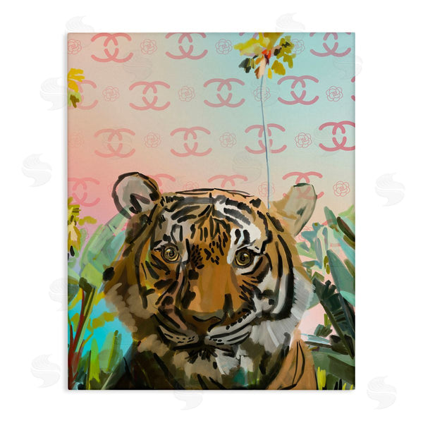 stupell industries Amelia Noyes | Glam Tropical Tiger Wall Art