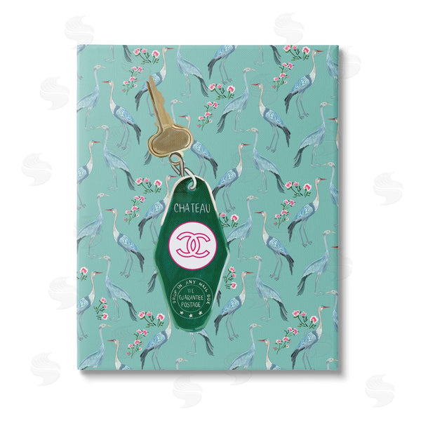 stupell industries Amelia Noyes | Heron Patterned Glam Key Wall Art