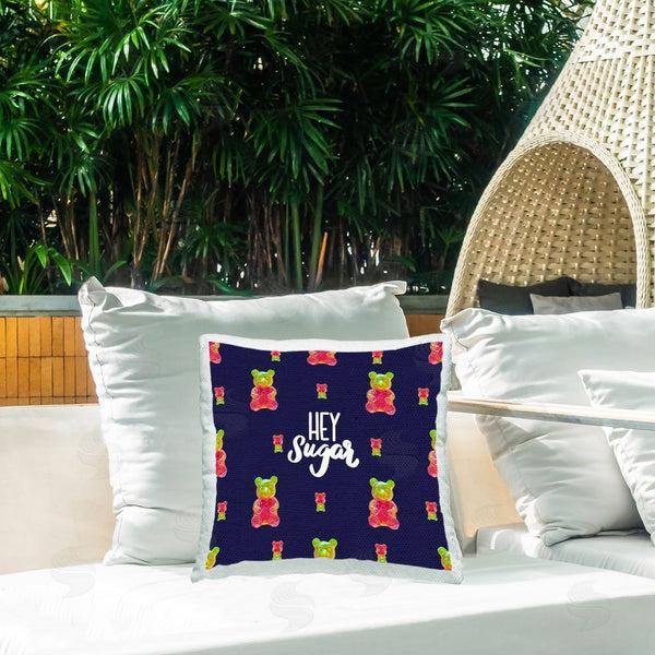 Stupell Industries Amelia Noyes | Hey Sugar Bear Pattern Printed Throw Pillow