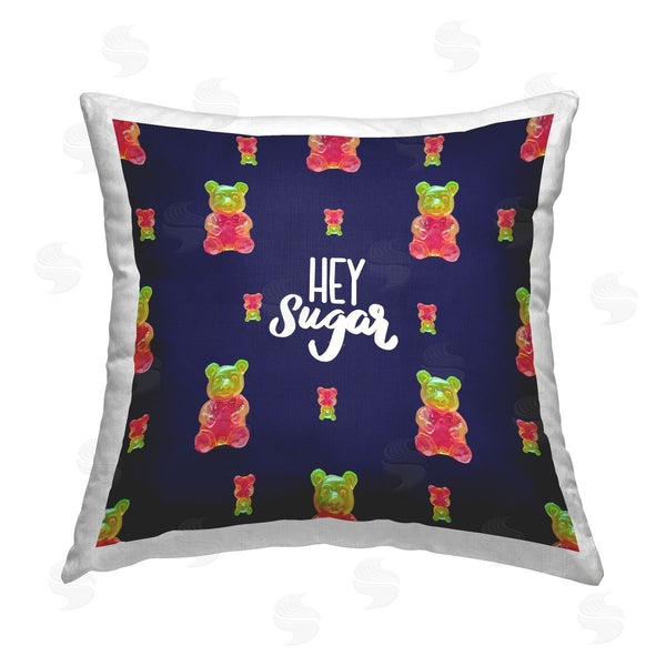 stupell industries Amelia Noyes | Hey Sugar Bear Pattern Printed Throw Pillow