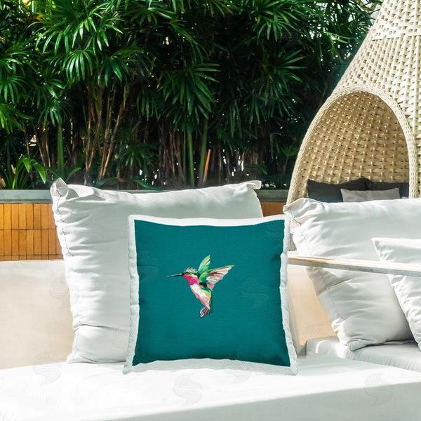 Stupell Industries Amelia Noyes | Hummingbird Wearing Crown Printed Throw Pillow