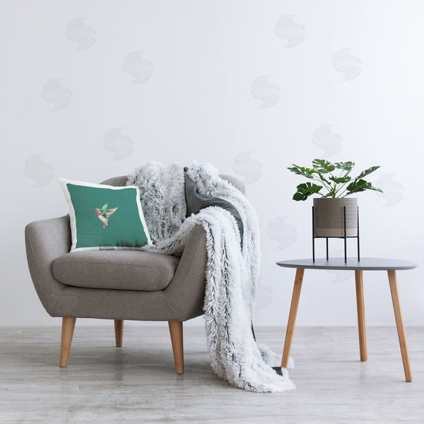 Stupell Industries Amelia Noyes | Hummingbird Wearing Tiara Printed Throw Pillow