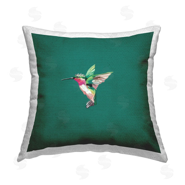 Stupell Industries Amelia Noyes | Hummingbird Wearing Tiara Printed Throw Pillow