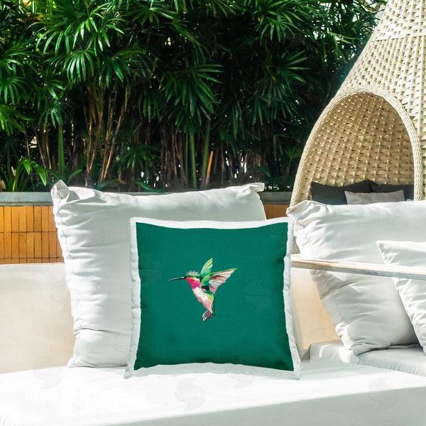 Stupell Industries Amelia Noyes | Hummingbird Wearing Tiara Printed Throw Pillow