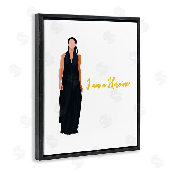 Stupell Industries Amelia Noyes | I Am A Heroine Glam Fashion Woman Encouraging Phrase Wall Art