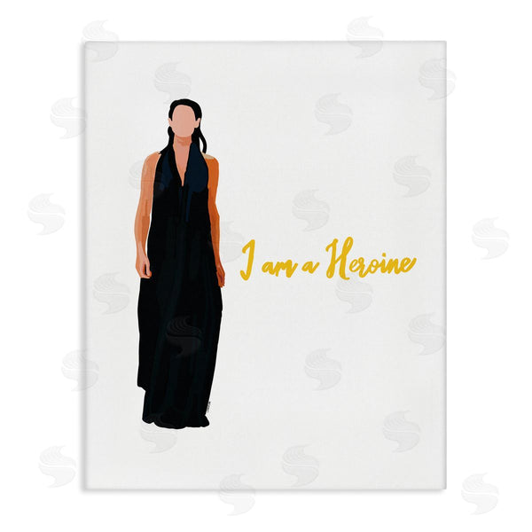 stupell industries Amelia Noyes | I Am A Heroine Glam Fashion Woman Encouraging Phrase Wall Art