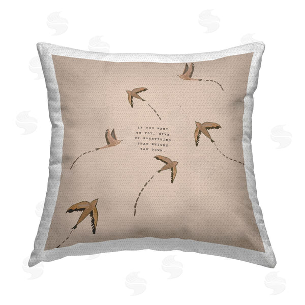 Stupell Industries Amelia Noyes | If You Want To Fly Printed Throw Pillow