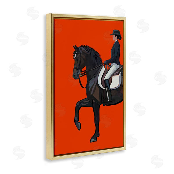 Stupell Industries Amelia Noyes | Jockey And Horse On Orange