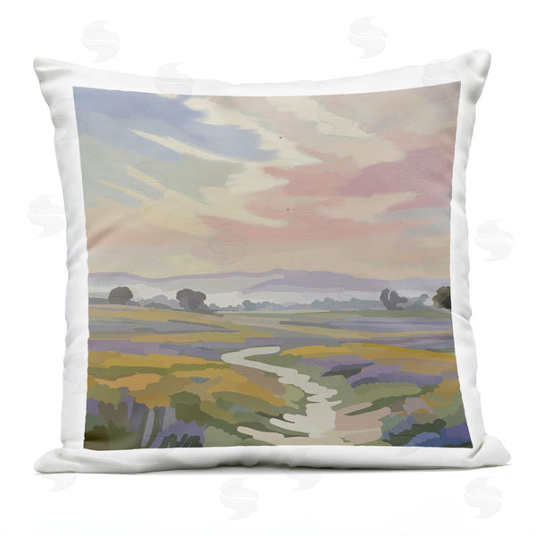 Stupell Industries Amelia Noyes | Lavender Fields Beneath Sunset Printed Throw Pillow