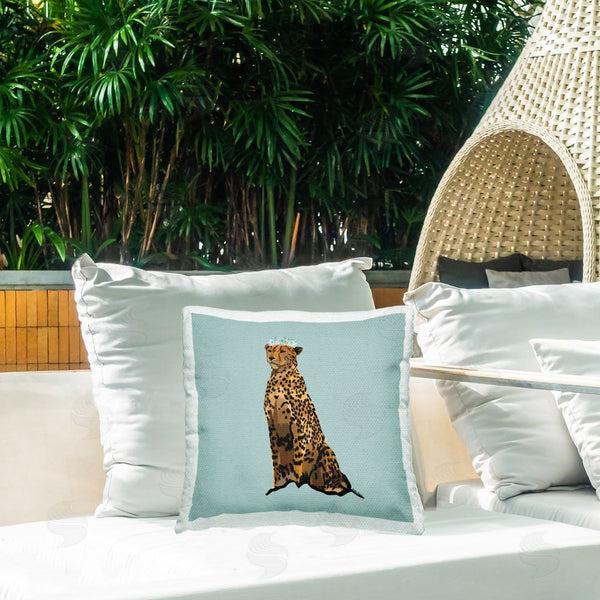 Stupell Industries Amelia Noyes | Leopard With Elegant Crown Printed Throw Pillow