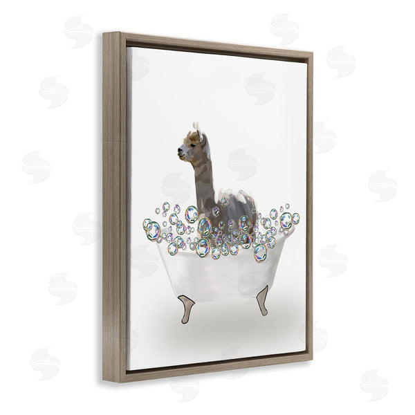 Stupell Industries Amelia Noyes | Llama In Bubble Bath Wall Art