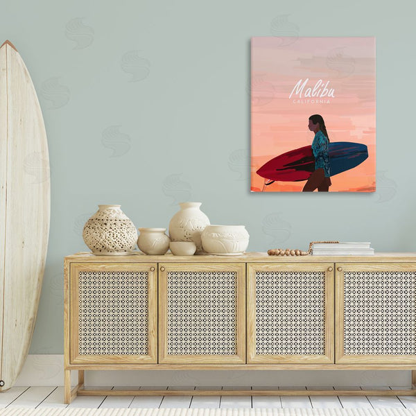 Stupell Industries Amelia Noyes | Malibu Surfer Girl Wall Art