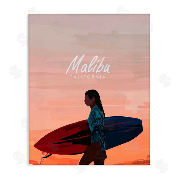 stupell industries Amelia Noyes | Malibu Surfer Girl Wall Art