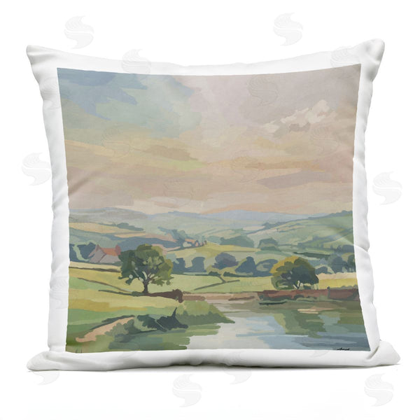 Stupell Industries Amelia Noyes | Midwestern Countryside Landscape Printed Throw Pillow