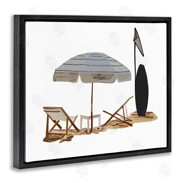 Stupell Industries Amelia Noyes | Minimal Beach Umbrella Scene Wall Art