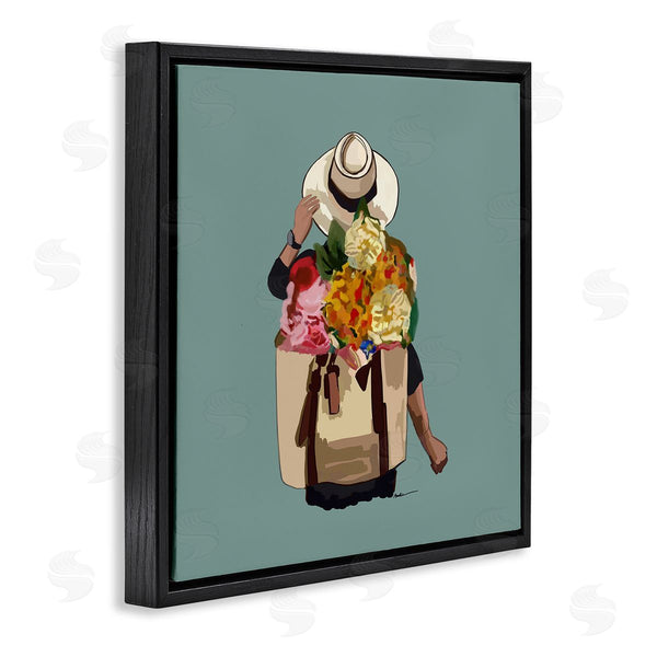 Stupell Industries Amelia Noyes | Mixed Flower Arrangement Backpack Summer Blooms Wall Art