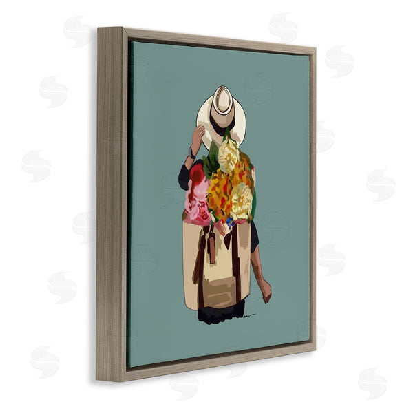 Stupell Industries Amelia Noyes | Mixed Flower Arrangement Backpack Summer Blooms Wall Art