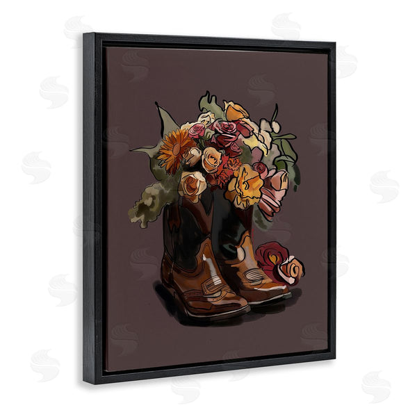 Stupell Industries Amelia Noyes | Modern Floral Boot Bouquet Wall Art