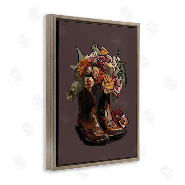 Stupell Industries Amelia Noyes | Modern Floral Boot Bouquet Wall Art
