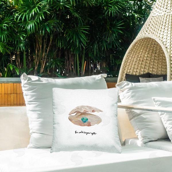 Stupell Industries Amelia Noyes | Motivating Oyster Pearl Printed Throw Pillow