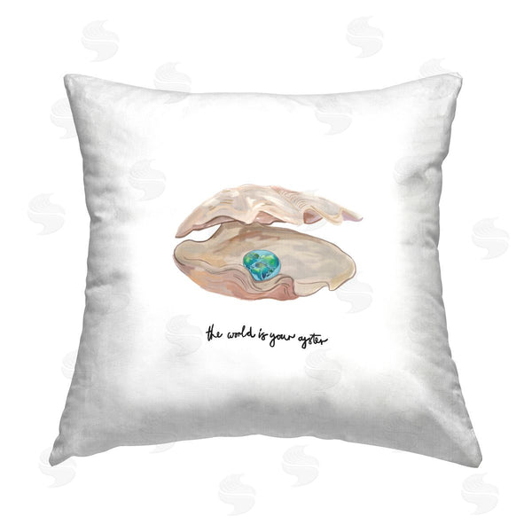 stupell industries Amelia Noyes | Motivating Oyster Pearl Printed Throw Pillow